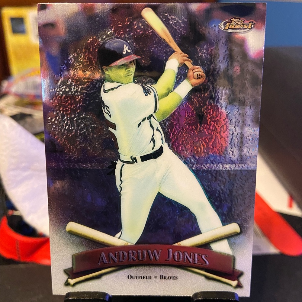 rare 1996 Topps Finest Andruw Jones Atlanta Braves #2 Refractor card